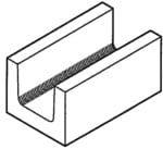 Block 10", Solid Bottom Bond Beam