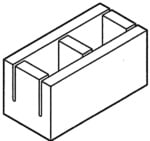 Block 8", Bond Beam, with Knock-Outs [Drawing]