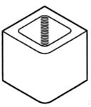 Block 8", Single Bullnose, Half Block [Drawing]