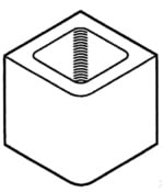 Block 8", Single Bullnose, Half Block [Drawing]