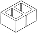 Block 12", 1-Scored, Standard [Drawing]