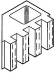 Block 8", Fluted Rake Face, 45 deg Corner [Drawing]