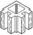 Block 8", Fluted Rake Face, Half Corner [Drawing]
