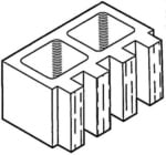 Block 8", Fluted Rake Face, Standard [Drawing]