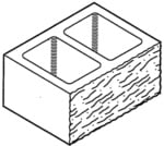 Block 12", Split Face, Standard [Drawing]