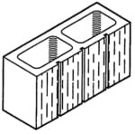Block 6", Rake Face 3-Scored, Standard [Drawing]