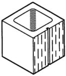 Block 8", Rake Face 3-Scored, Half [Drawing]