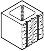 Block 8", Split Face, 7-Scored, Half [Drawing]