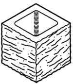 Block 8", Split Face, Corner, Half [Drawing]