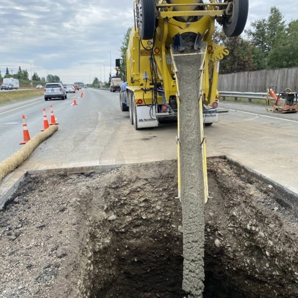 Flowable Fill - Glenn Hwy Repair