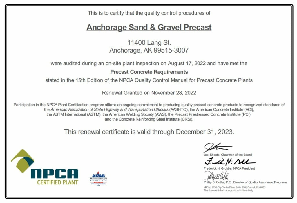 NPCA Certification 2022